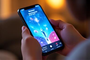 Person watching video on a smartphone, representing streaming